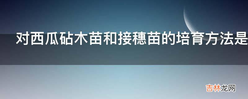 对西瓜砧木苗和接穗苗的培育方法是什么?