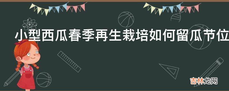 小型西瓜春季再生栽培如何留瓜节位?