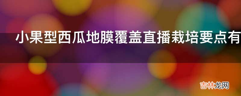 小果型西瓜地膜覆盖直播栽培要点有哪些?