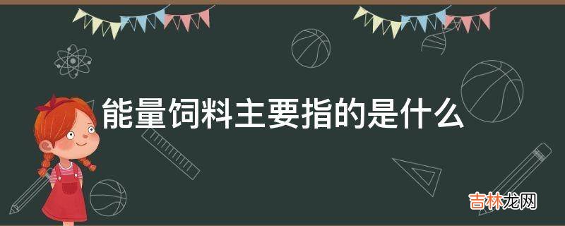 能量饲料主要指的是什么?