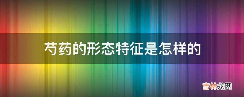 芍药的形态特征是怎样的?