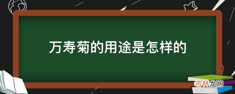 万寿菊的用途是怎样的?