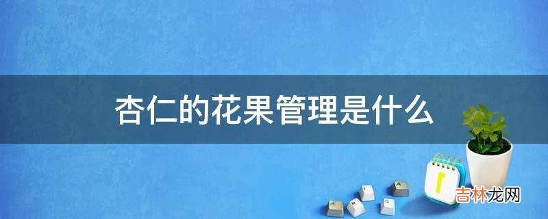 杏仁的花果管理是什么?