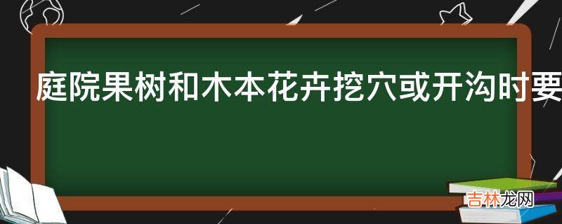 庭院果树和木本花卉挖穴或开沟时要注意哪些?