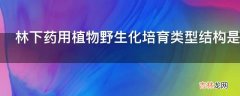 林下药用植物野生化培育类型结构是怎样的?