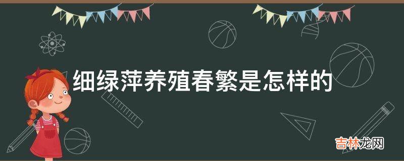 细绿萍养殖春繁是怎样的?