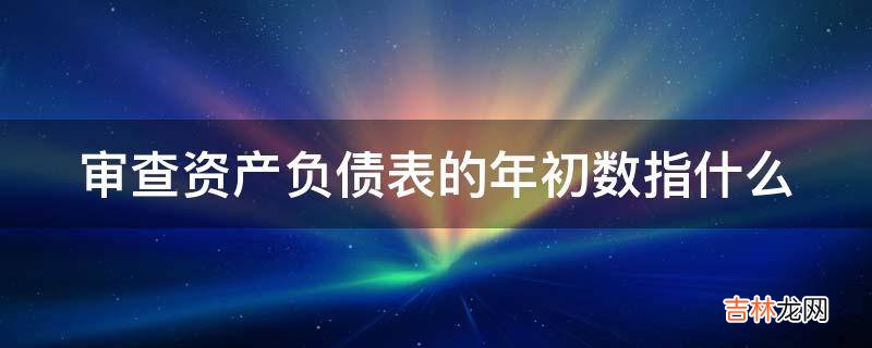 审查资产负债表的年初数指什么?