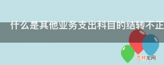 什么是其他业务支出科目的结转不正确?