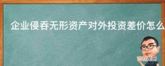 企业侵吞无形资产对外投资差价怎么查账?