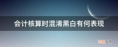 会计核算时混淆黑白有何表现?