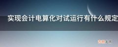 实现会计电算化对试运行有什么规定?