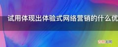 试用体现出体验式网络营销的什么优点?