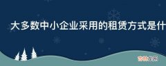 大多数中小企业采用的租赁方式是什么?