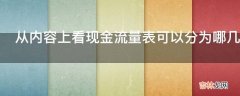 从内容上看现金流量表可以分为哪几部分?