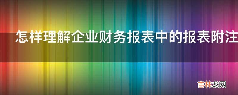 怎样理解企业财务报表中的报表附注不真实?