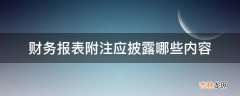 财务报表附注应披露哪些内容?