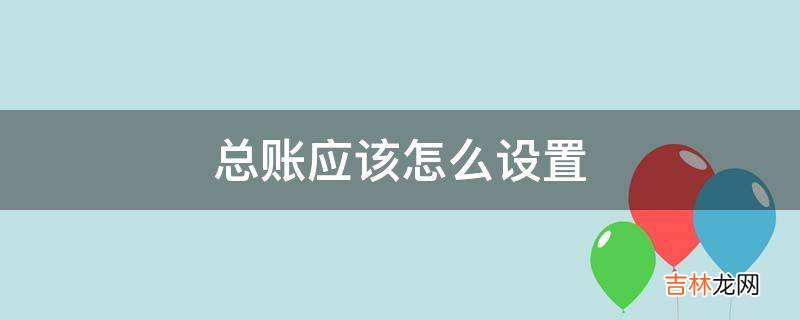 总账应该怎么设置?