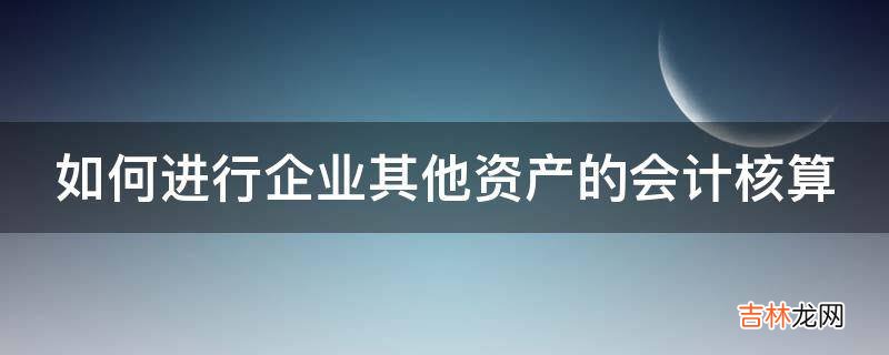 如何进行企业其他资产的会计核算?