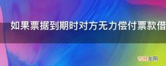 如果票据到期时对方无力偿付票款借如何进行会计核算?