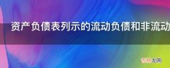 资产负债表列示的流动负债和非流动负债项目有哪些内容?