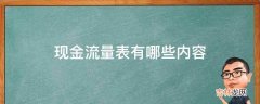 现金流量表有哪些内容?