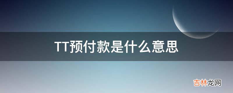 TT预付款是什么意思?