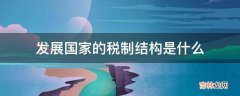 发展国家的税制结构是什么?