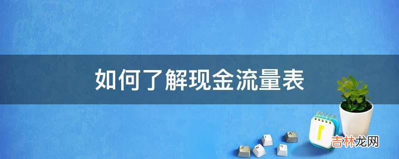 如何了解现金流量表?