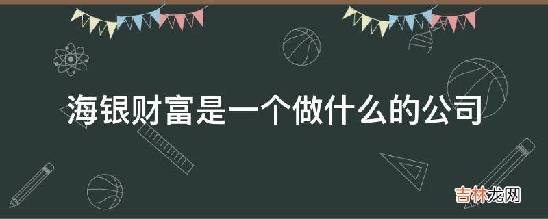 海银财富是一个做什么的公司?