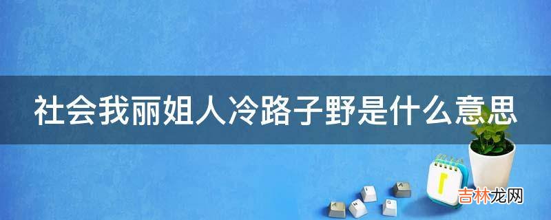 社会我丽姐人冷路子野是什么意思?