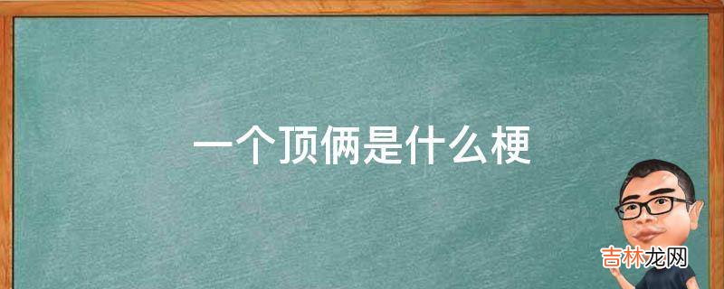 一个顶俩是什么梗?