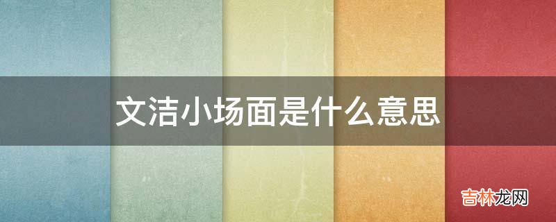 文洁小场面是什么意思?