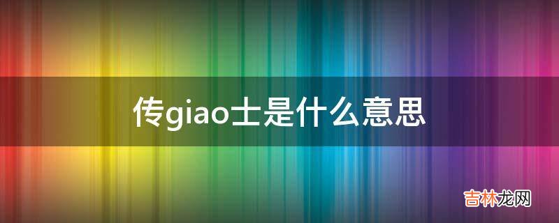 传giao士是什么意思?