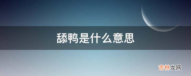 舔鸭是什么意思?