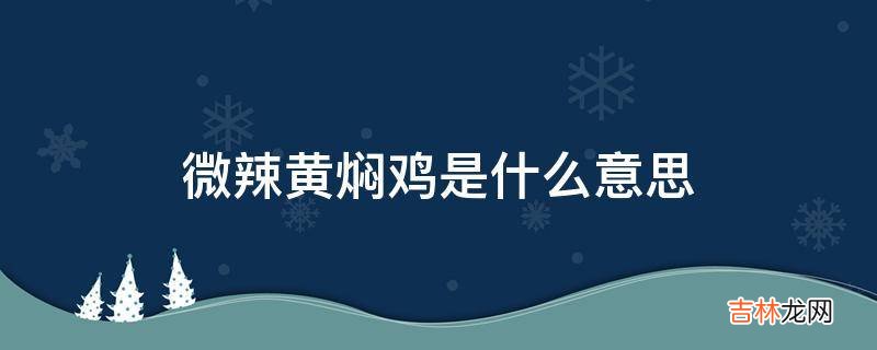 微辣黄焖鸡是什么意思?