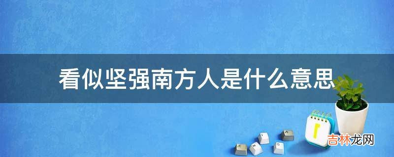 看似坚强南方人是什么意思?