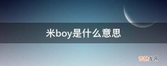 米boy是什么意思?