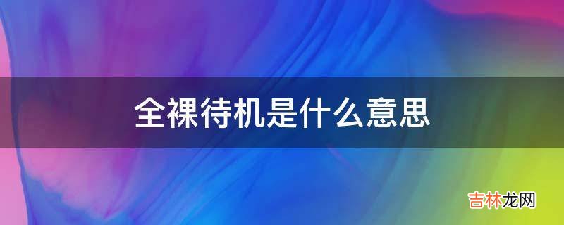 全裸待机是什么意思?