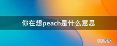 你在想peach是什么意思?