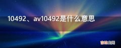 av10492是什么意思?