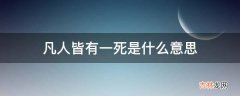 凡人皆有一死是什么意思?