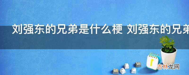 刘强东的兄弟是什么梗?