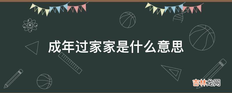 成年过家家是什么意思?