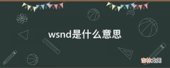 wsnd是什么意思?