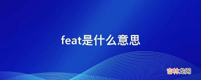 feat是什么意思啊?
