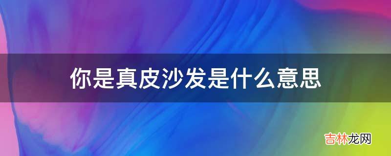 你是真皮沙发是什么意思?