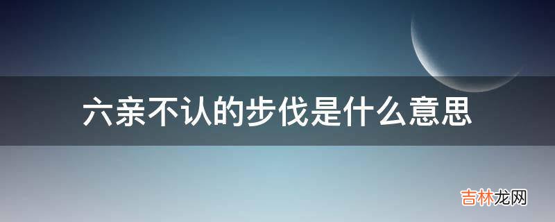 六亲不认的步伐是什么意思?