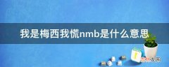 我是梅西我慌nmb是什么意思?