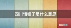 四川话锤子是什么意思?