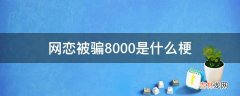 网恋被骗8000是什么梗?